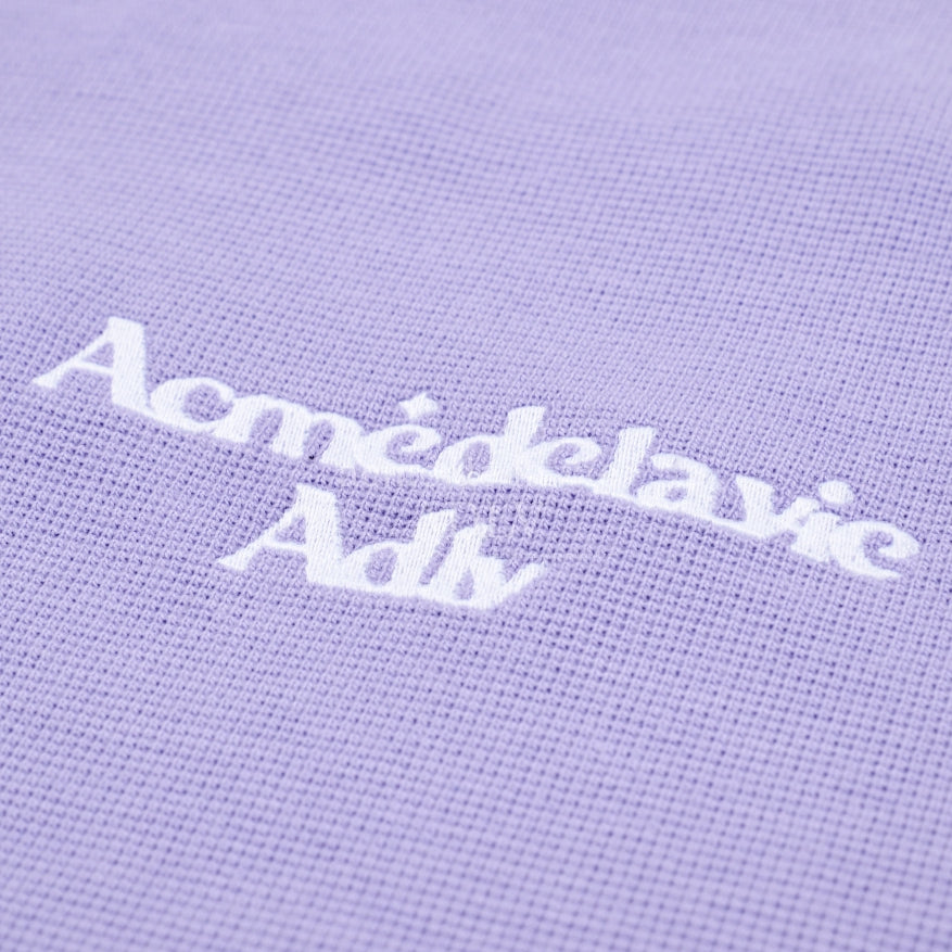アクメドラビ(acme' de la vie) ROUNDING LOGO WAFFLE SHORT SLEEVE T-SHIRT LIGHT PURPLE