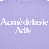 アクメドラビ(acme' de la vie) ROUNDING LOGO WAFFLE SHORT SLEEVE T-SHIRT LIGHT PURPLE