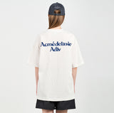 アクメドラビ(acme' de la vie) ROUNDING LOGO WAFFLE SHORT SLEEVE T-SHIRT WHITE
