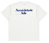アクメドラビ(acme' de la vie) ROUNDING LOGO WAFFLE SHORT SLEEVE T-SHIRT WHITE