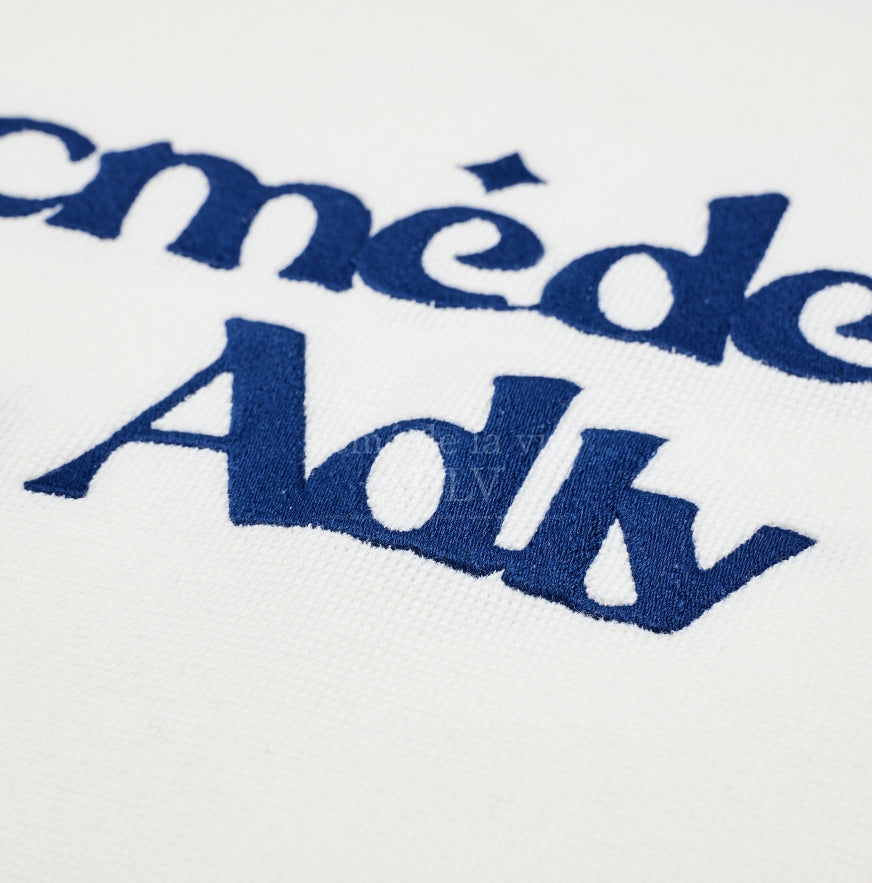 アクメドラビ(acme' de la vie) ROUNDING LOGO WAFFLE SHORT SLEEVE T-SHIRT WHITE