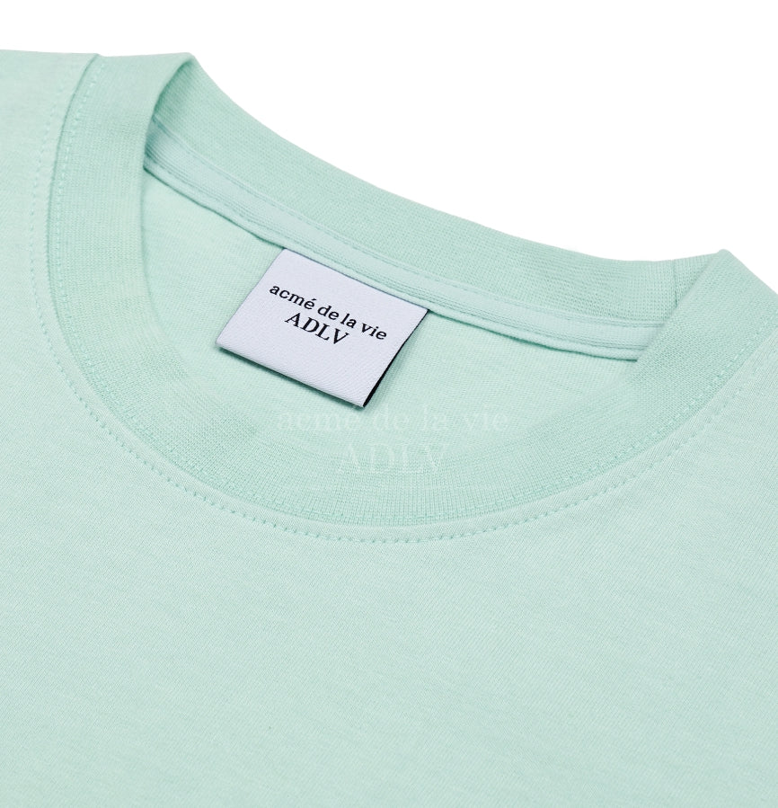 アクメドラビ(acme' de la vie) GRADATION CRAYON LOGO SHORT SLEEVE T-SHIRT MINT