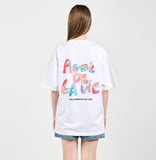 アクメドラビ(acme' de la vie) GRADATION CRAYON LOGO SHORT SLEEVE T-SHIRT WHITE
