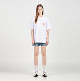 アクメドラビ(acme' de la vie) GRADATION CRAYON LOGO SHORT SLEEVE T-SHIRT WHITE