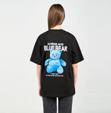 アクメドラビ(acme' de la vie) BLUE TEDDY BEAR SHORT SLEEVE T-SHIRT BLACK