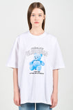 アクメドラビ(acme' de la vie) BLUE TEDDY BEAR SHORT SLEEVE T-SHIRT WHITE