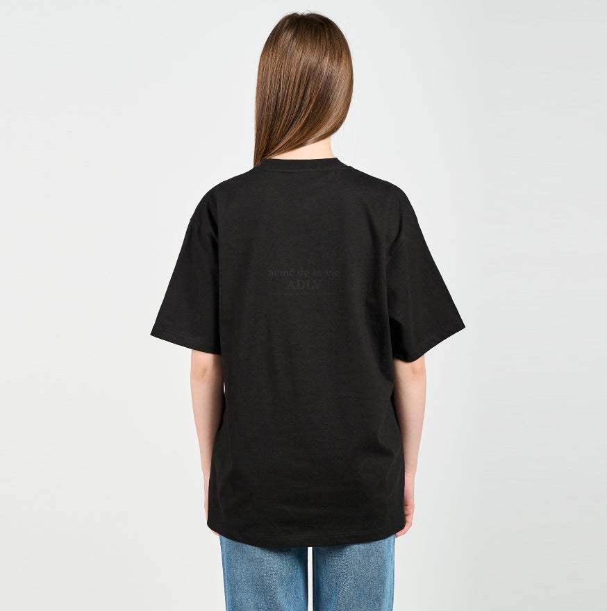 アクメドラビ(acme' de la vie) 3D CHROME LOGO SHORT SLEEVE T-SHIRT BLACK