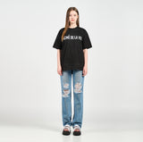 アクメドラビ(acme' de la vie) 3D CHROME LOGO SHORT SLEEVE T-SHIRT BLACK