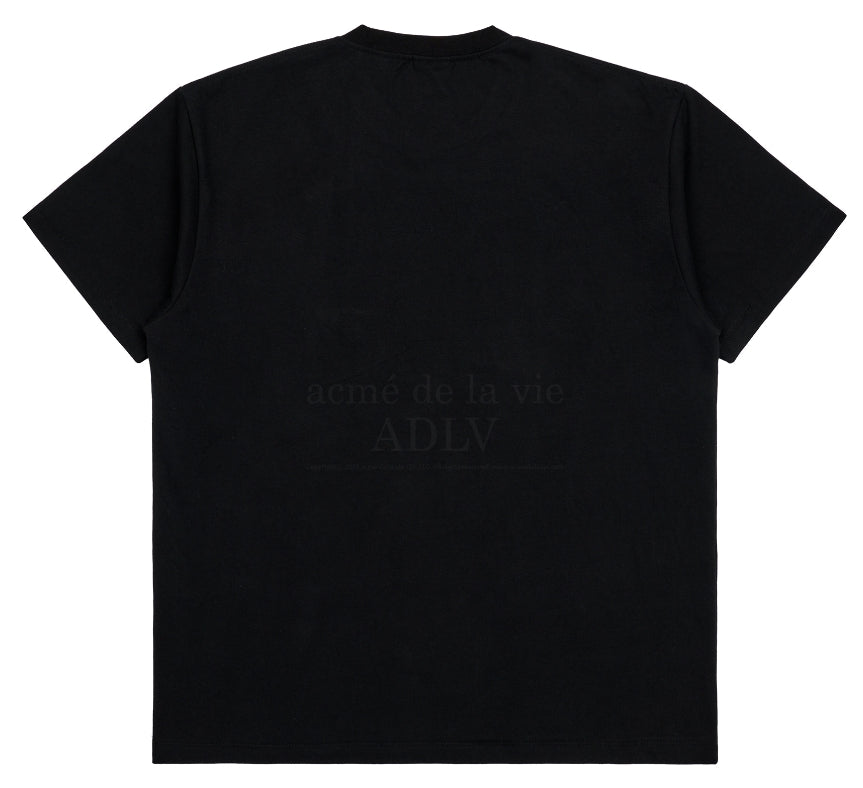 アクメドラビ(acme' de la vie) 3D CHROME LOGO SHORT SLEEVE T-SHIRT BLACK