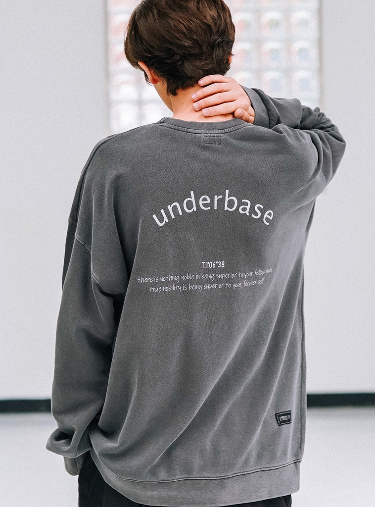 UNDERBASE(アンダーベース) Harry Pigment Washing Sweatshirt 6COLOR OYMT9058