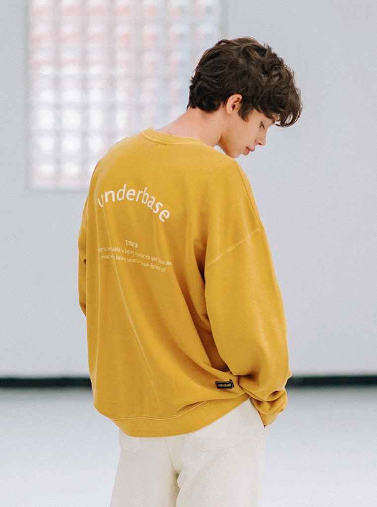 UNDERBASE(アンダーベース) Harry Pigment Washing Sweatshirt 6COLOR OYMT9058