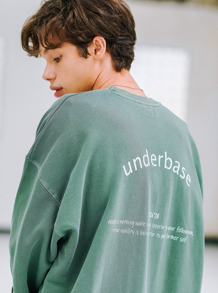 UNDERBASE(アンダーベース) Harry Pigment Washing Sweatshirt 6COLOR OYMT9058
