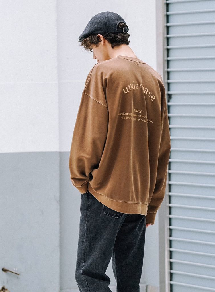 UNDERBASE(アンダーベース) Harry Pigment Washing Sweatshirt 6COLOR OYMT9058