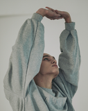 EZKATON (エズカートン) Satin Logo Sweatshirt Gray JJMT6612