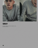 EZKATON (エズカートン) Satin Logo Sweatshirt Gray JJMT6612