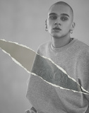 EZKATON (エズカートン) Satin Logo Sweatshirt Gray JJMT6612