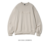 EZKATON (エズカートン) Satin Logo Sweatshirt Gray Beige JJMT6612