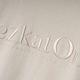 EZKATON (エズカートン) Satin Logo Sweatshirt Gray Beige JJMT6612