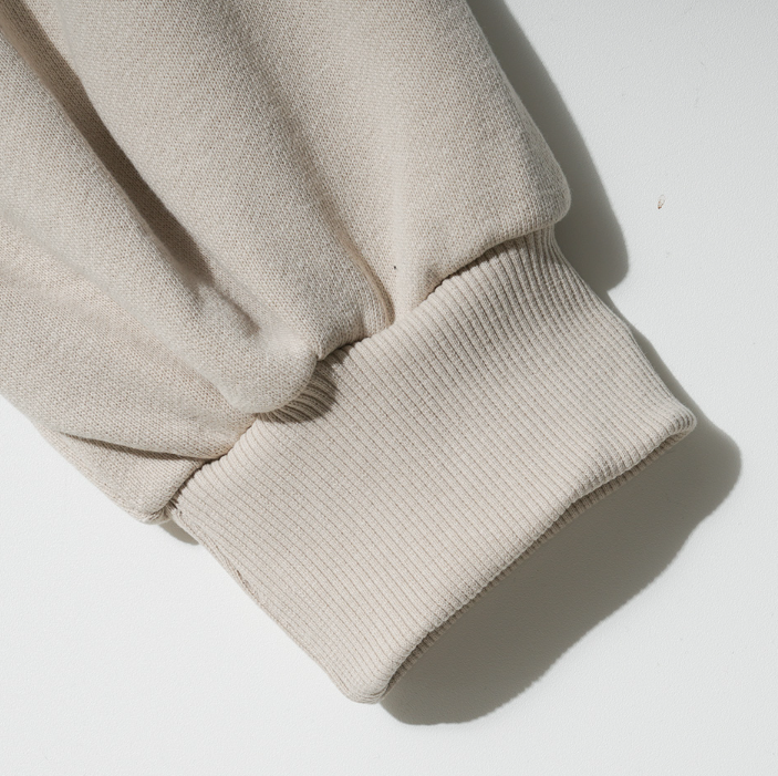 EZKATON (エズカートン) Satin Logo Sweatshirt Gray Beige JJMT6612