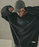 EZKATON (エズカートン) Satin Logo Sweatshirt Deep Gray JJMT6612