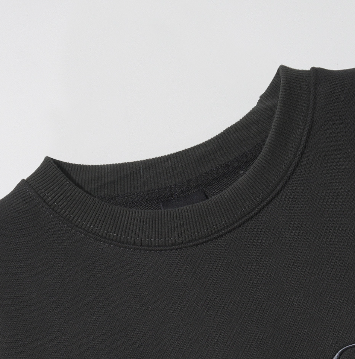 EZKATON (エズカートン) Satin Logo Sweatshirt Deep Gray JJMT6612