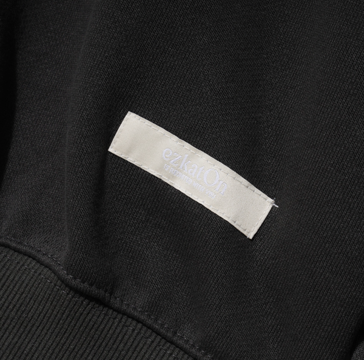 EZKATON (エズカートン) Satin Logo Sweatshirt Deep Gray JJMT6612