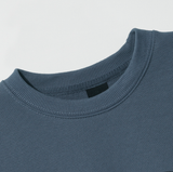EZKATON (エズカートン) Satin Logo Sweatshirt Blue Gray JJMT6612