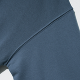EZKATON (エズカートン) Satin Logo Sweatshirt Blue Gray JJMT6612