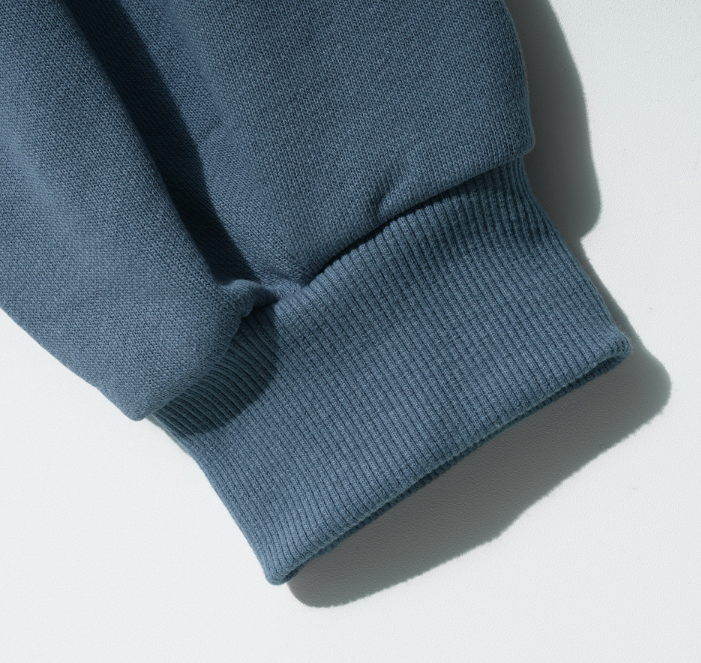 EZKATON (エズカートン) Satin Logo Sweatshirt Blue Gray JJMT6612