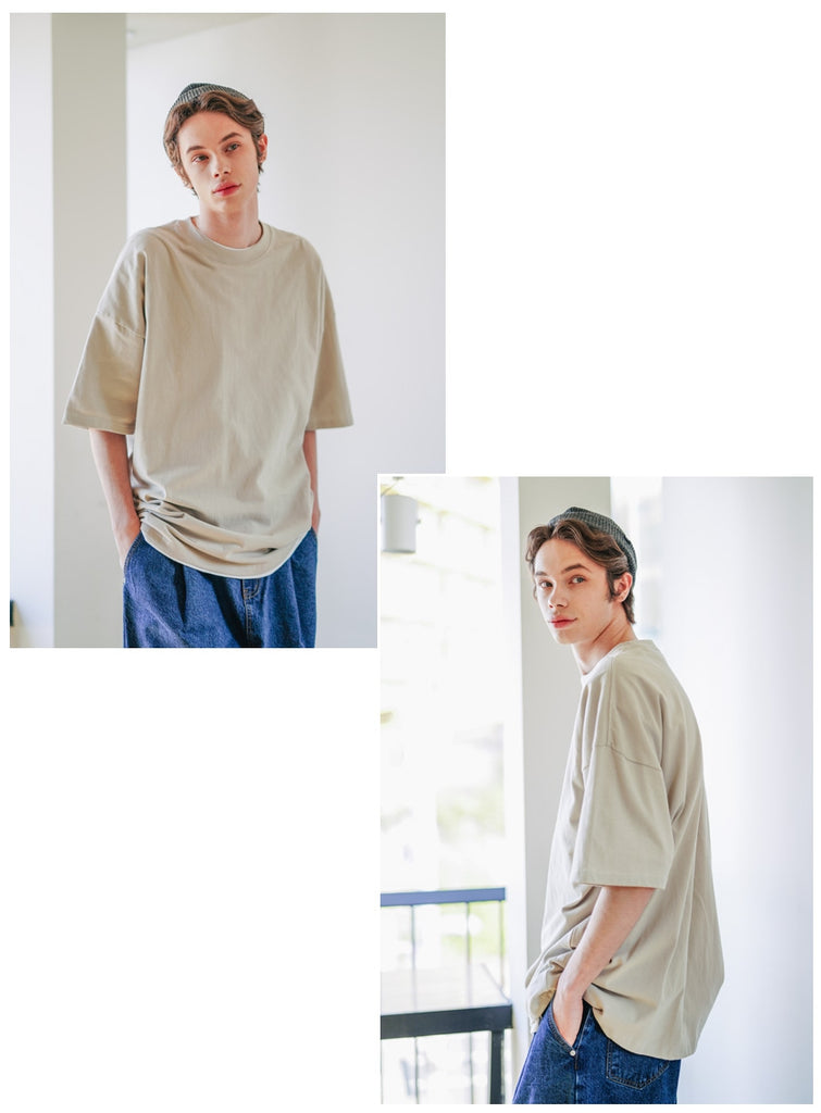UNDERBASE(アンダーベース) Single overfit short-sleeve light gray ISST9052