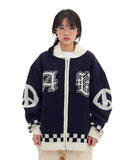 ARCHIVE BOLD (アーカイブボールド) ETHNIC KNIT ZIP-UP (NAVY)