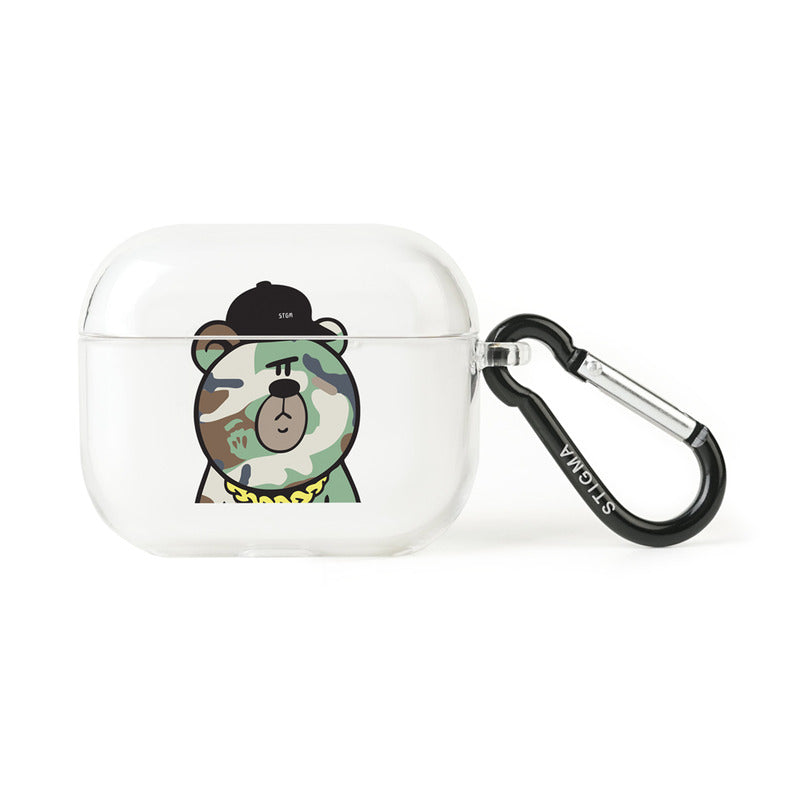 STIGMA(スティグマ) AirPods 3rd Generation CASE CAMOUFLAGE BEAR GREEN CLEAR