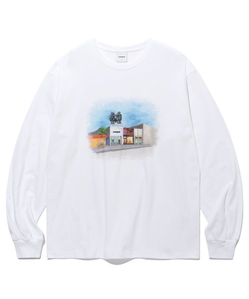mahagrid (マハグリッド)    FLAGSHIP LS TEE WHITE(MG2CFMT562A)