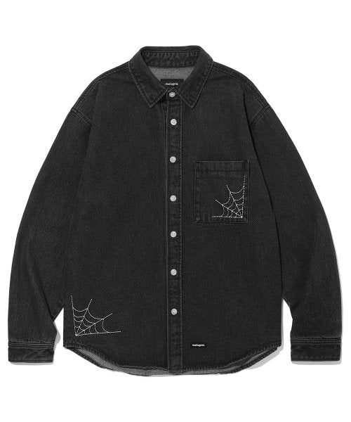 mahagrid (マハグリッド)    WEB DENIM SHIRT JACKET CHARCOAL(MG2CFMD110A)