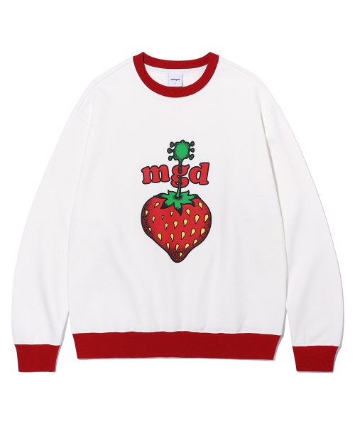 mahagrid (マハグリッド)    MGD STRAWBERRY SWEATSHIRT WHITE(MG2CFMM452A)
