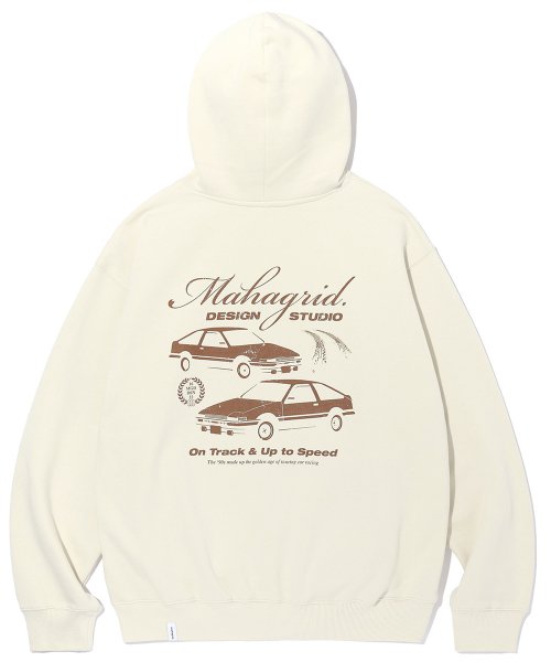 mahagrid (マハグリッド)    TOURING CAR HOODIE BEIGE(MG2CFMM420A)