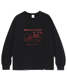 mahagrid (マハグリッド)     PAPER HOUSE LS TEE BLACK(MG2CFMT558A)
