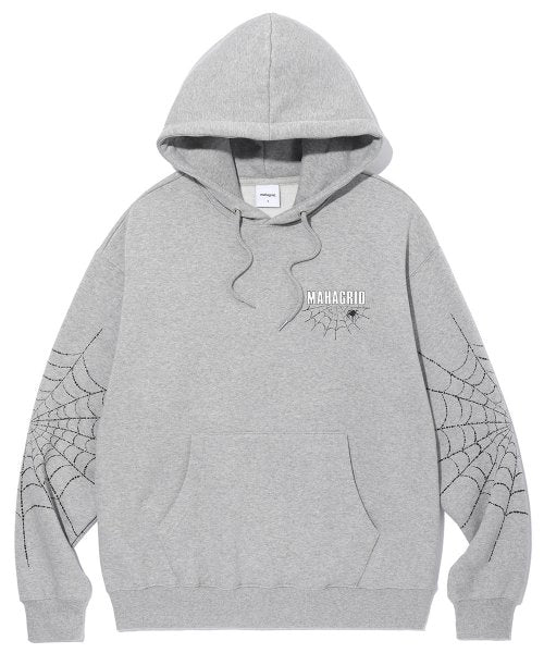 mahagrid (マハグリッド)     SPIDER WEB HOODIE GREY(MG2CFMM416A)