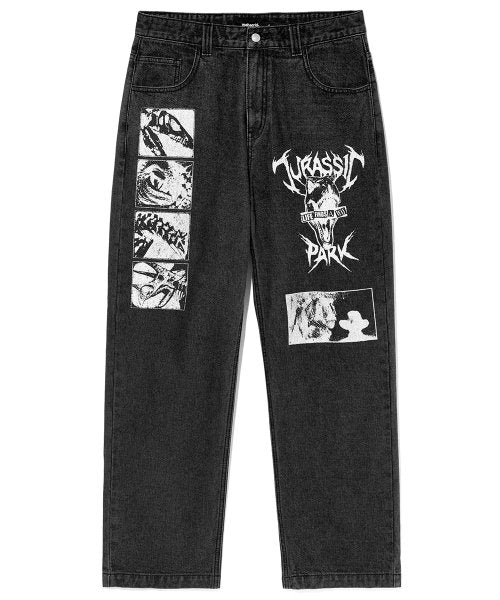 mahagrid (マハグリッド)     JURASSIC PARK DENIM PANT BLACK(MG2CFMD131D)