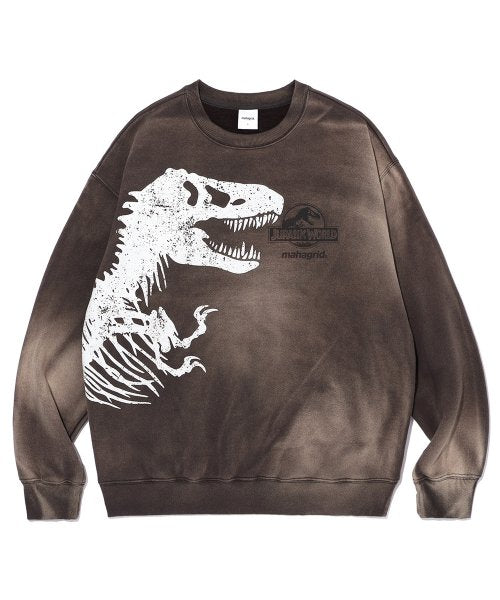 mahagrid (マハグリッド)     T-REX SUNFADED SWEATSHIRTS CHARCOAL(MG2CFMM440D)
