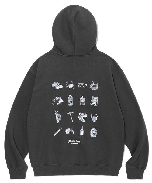 mahagrid (マハグリッド)     JURASSIC PARK KIT HOODIE CHARCOAL(MG2CFMM402D)
