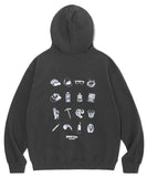 mahagrid (マハグリッド)     JURASSIC PARK KIT HOODIE CHARCOAL(MG2CFMM402D)