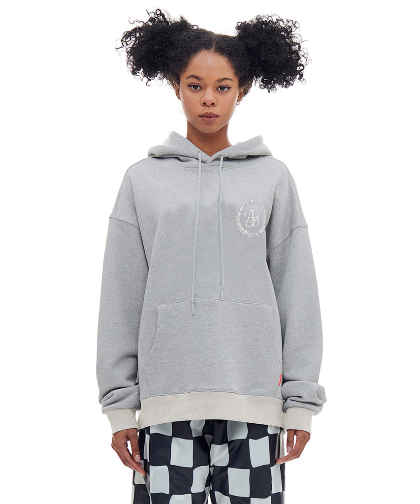 ARCHIVE BOLD (アーカイブボールド) AB EMBLEM MIX HOOD (GRAY)