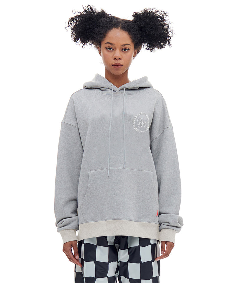 ARCHIVE BOLD (アーカイブボールド) AB EMBLEM MIX HOOD (GRAY)