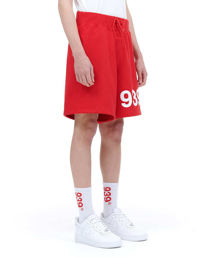 ARCHIVE BOLD (アーカイブボールド) 939 LOGO SWEAT SHORTS (DEEP RED)