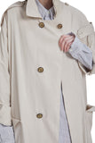 レイブレス(LABELESS) IVORY UPSIDE DOWN LONG COAT