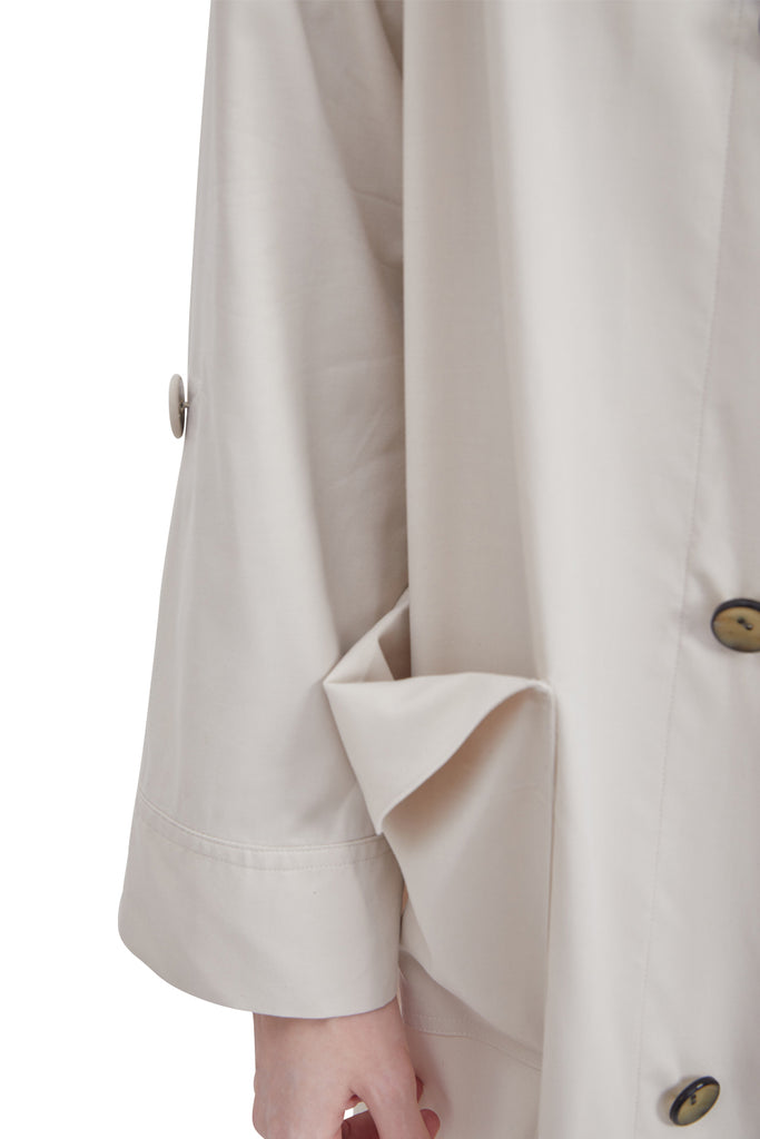 レイブレス(LABELESS) IVORY UPSIDE DOWN LONG COAT
