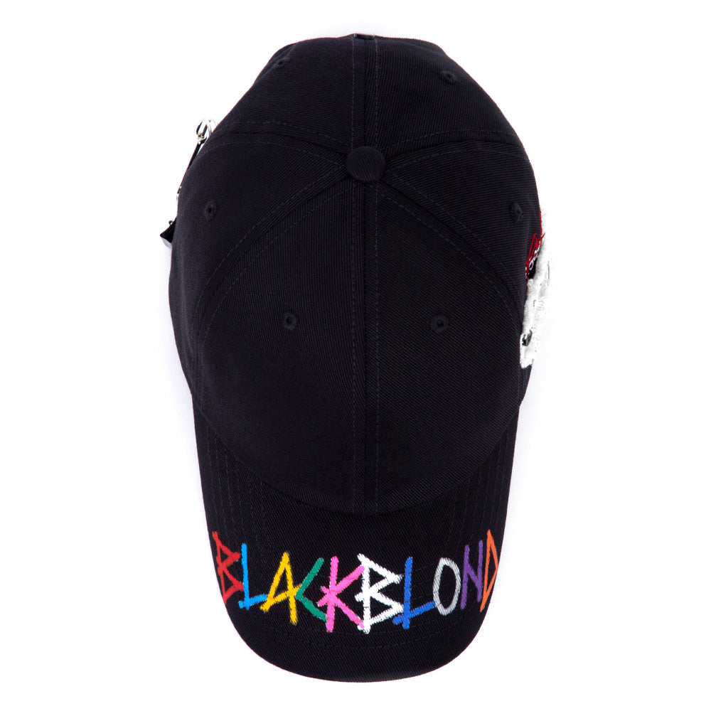 ブラックブロンド(BLACKBLOND) BBD Slogan Patch Rainbow Graffiti Logo Cap (Black)