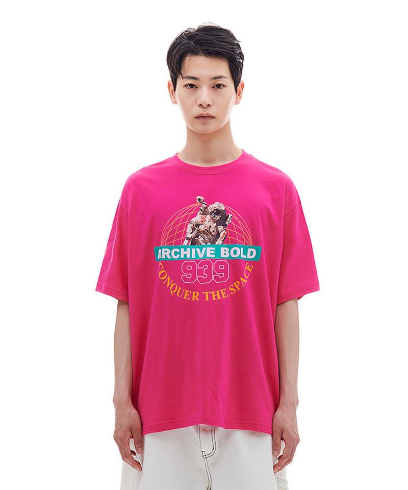 ARCHIVE BOLD (アーカイブボールド) CONQUER THE SPACE T-SHIRTS (PINK)
