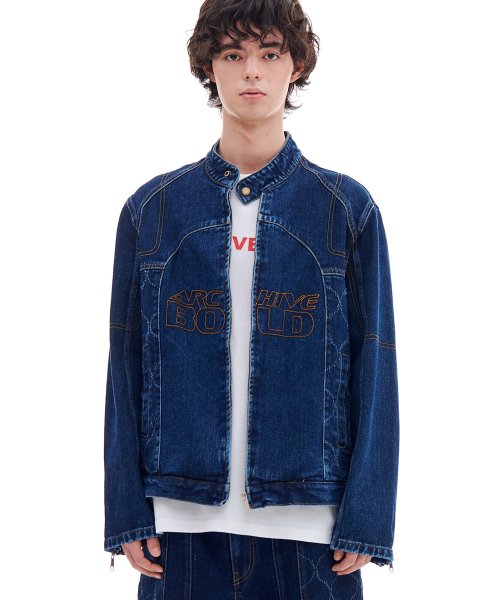 ARCHIVE BOLD (アーカイブボールド) RACING DENIM JACKET (BLUE)